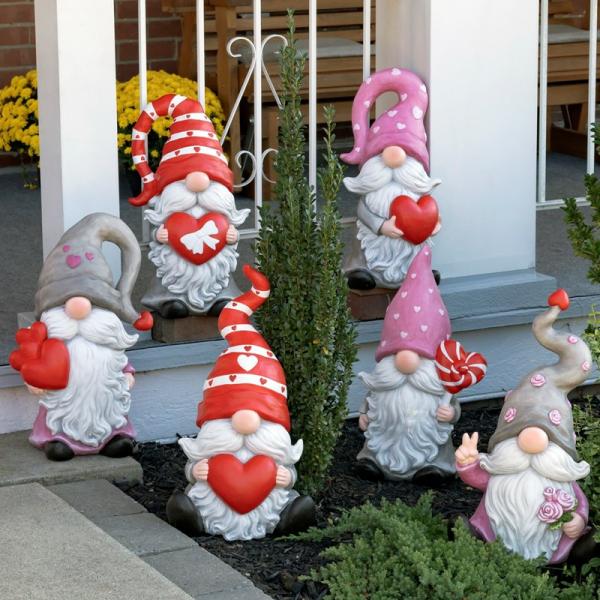 Garden Gnomes |  Valentine Garden Gnomes (Set Of 6) Garden Garden Gnomes