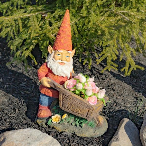 Garden Gnomes |  Wheelbarrow Garden Gnome Garden Garden Gnomes