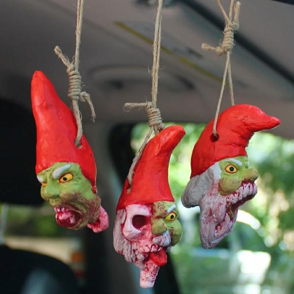 Garden Gnomes |  Zombie Gnomes Hanging Heads (Set Of 3) Garden Garden Gnomes