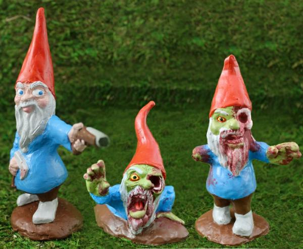 Garden Gnomes |  Zombie Gnomes: Stand-Off Collection (Set Of 3) Garden Garden Gnomes