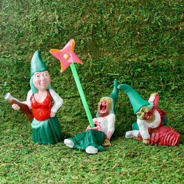 Garden Gnomes |  Zombie Gnomettes: Gutsy Collection (Set Of 3) Garden Garden Gnomes