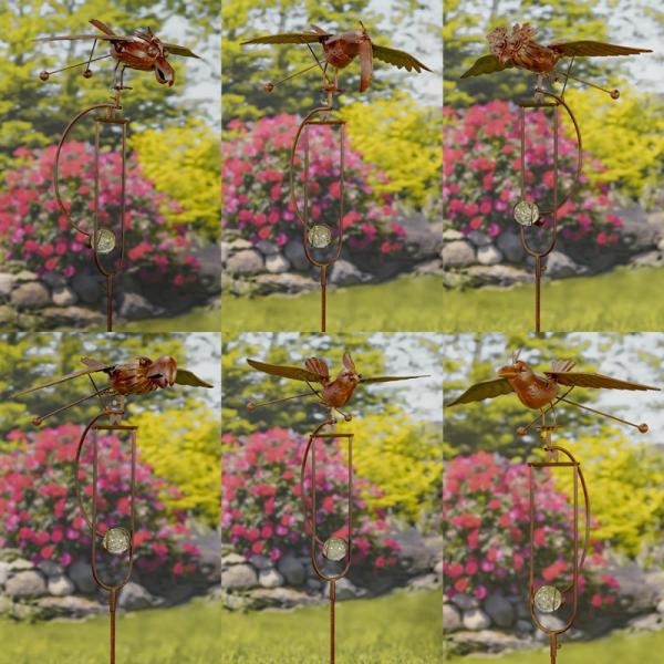 Garden Stakes |  Assorted Metal Rusty Bird Rocking Stakes (Set Of 6) Garden Garden Stakes