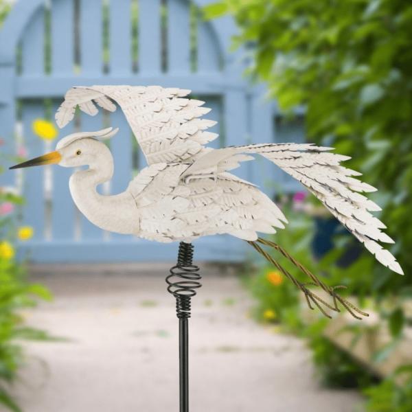 Garden Stakes |  Egret Bouncie Garden Stake Garden Garden Stakes