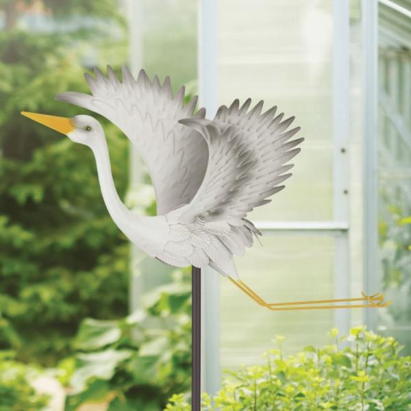 Garden Stakes |  Egret Jiggly Garden Stake Garden Garden Stakes