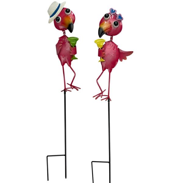 Garden Stakes |  Fab Flamigos Garden Stakes (Set Of 2) Garden Garden Stakes