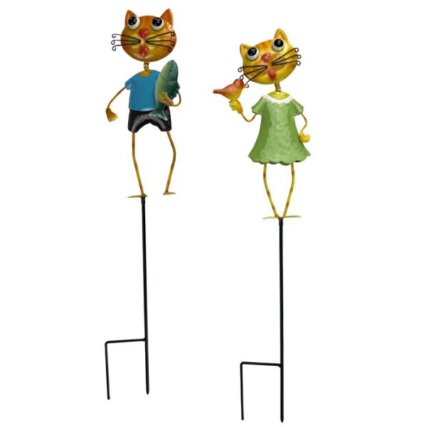 Garden Stakes |  Friendly Cats Garden Stakes (Set Of 2) Garden Garden Stakes