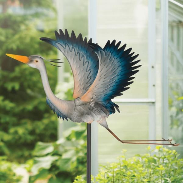 Garden Stakes |  Heron Jiggly Garden Stake Garden Garden Stakes