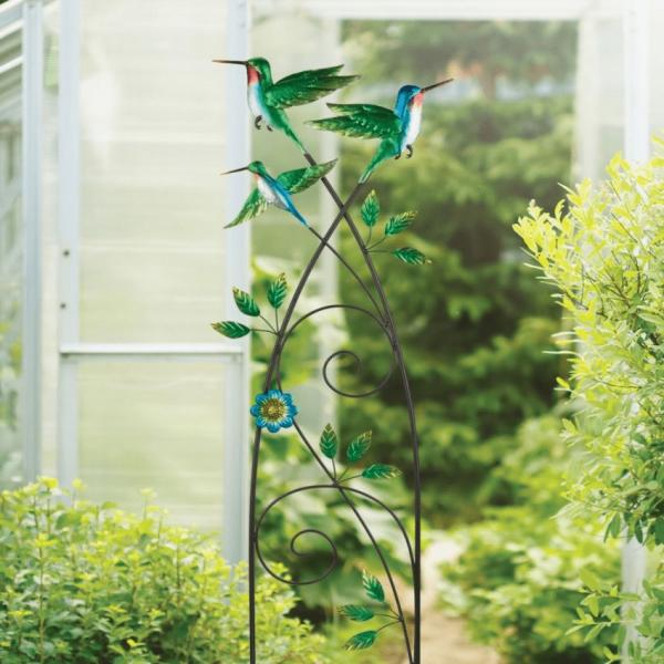 Garden Stakes |  Hummingbird Trellis Garden Stake Garden Garden Stakes