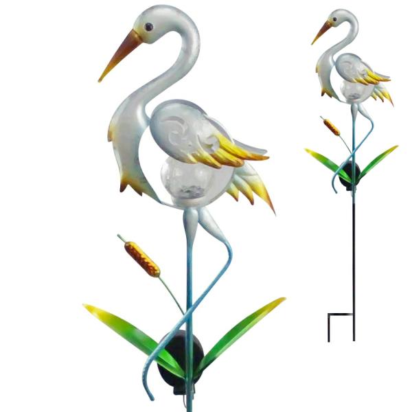 Garden Stakes |  Solar Led Heron Bird Stake Garden Garden Stakes