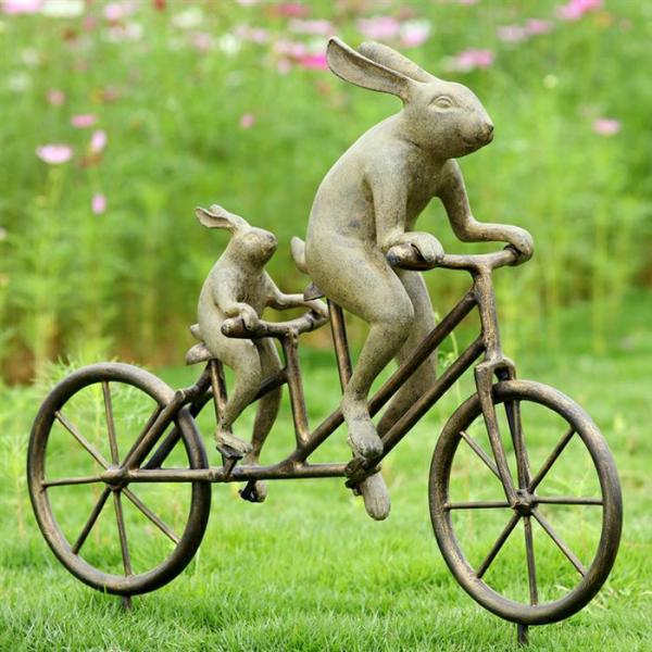 Garden Stakes |  Tandem Bicycle Bunnies Garden Garden Garden Stakes