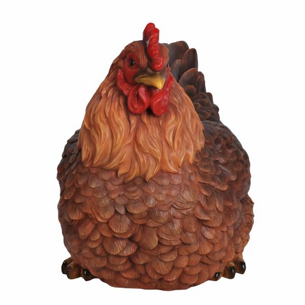 Garden Statues |  18" Squatting Hen Statue Garden Garden Statues