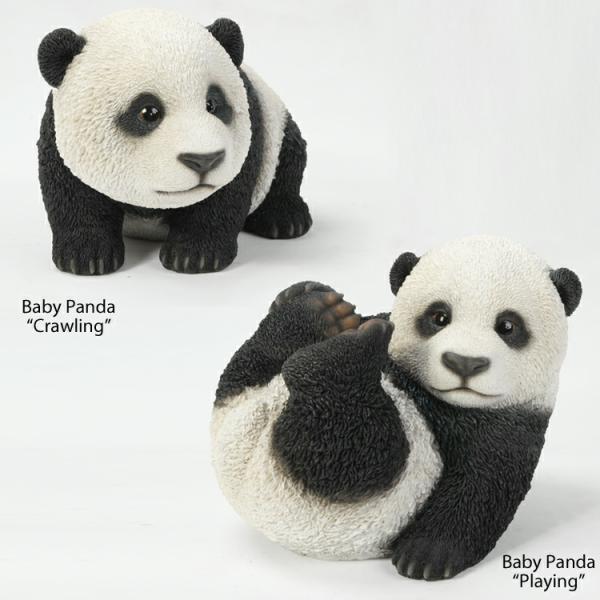 Garden Statues |  Baby Pandas "Ultra-Realistic" (Set Of 2) Garden Garden Statues