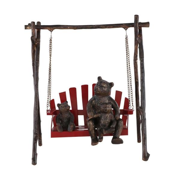 Garden Statues |  Bears & Cubs Porch Swing Sculpture Garden Garden Statues