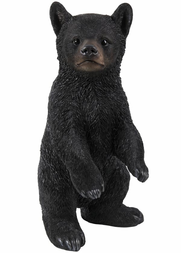 Garden Statues |  Black Bear Cub – Upright "Ultra-Realistic" Garden Garden Statues