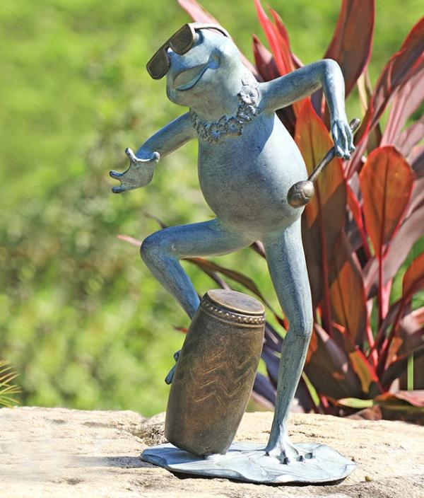 Garden Statues |  Conga Drummer Frog Garden Sculpture Garden Garden Statues