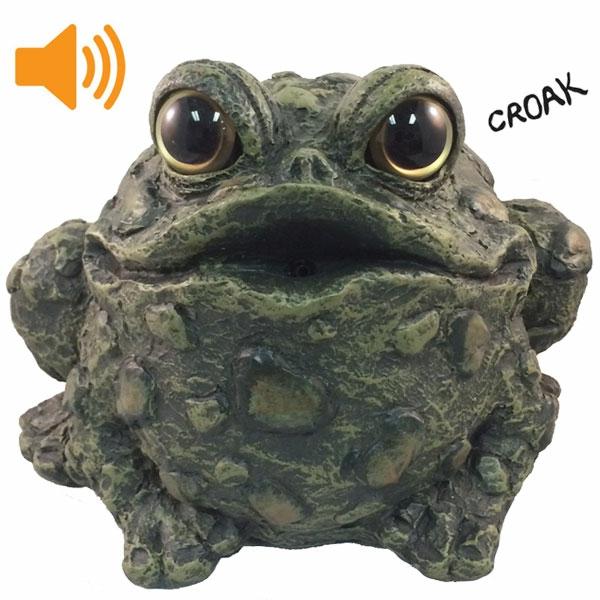 Garden Statues |  Croaking Toad W/Motion Sensor – Dark Natural Garden Garden Statues