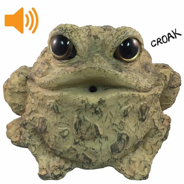 Garden Statues |  Croaking Toad W/Motion Sensor – Light Natural Garden Garden Statues