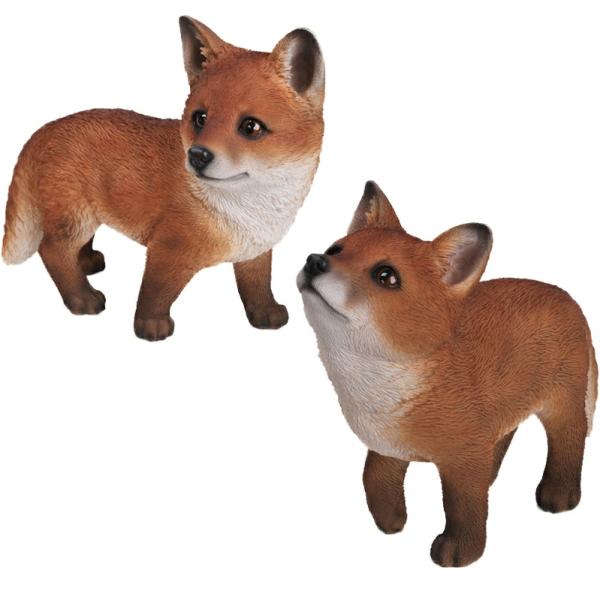 Garden Statues |  Fox Pups "Ultra-Realistic" (Set Of 2) Garden Garden Statues