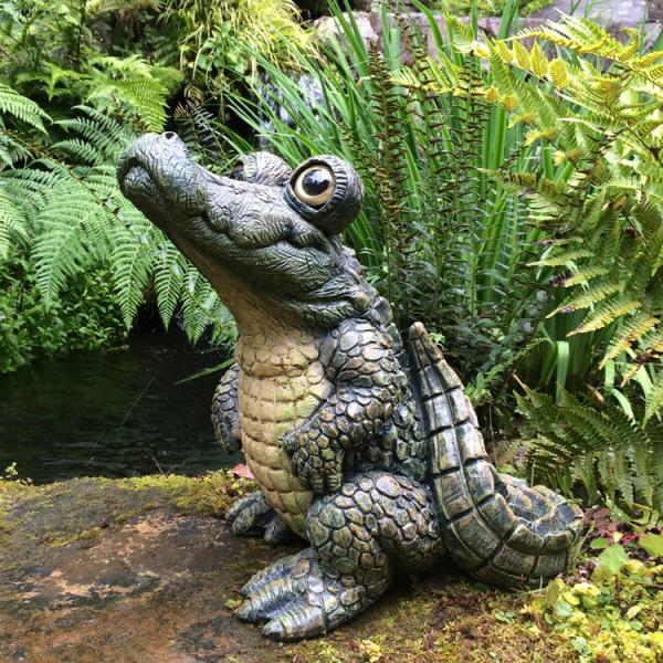 Garden Statues |  Large Standing Gator Statue Garden Garden Statues