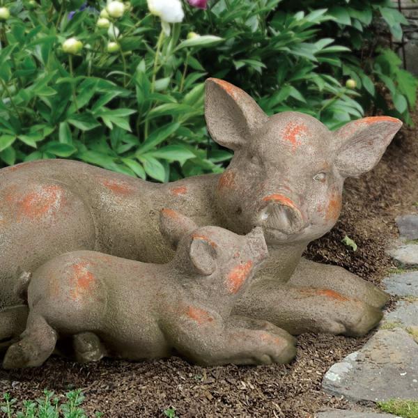 Garden Statues |  Mama & Baby Pig Garden Statue Garden Garden Statues