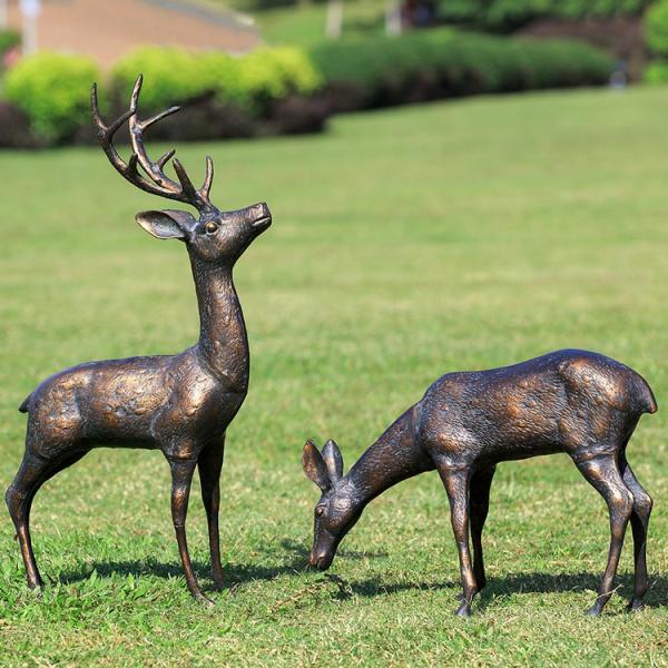 Garden Statues |  Meadow Wandering Deer Sculptures (Set Of 2) Garden Garden Statues