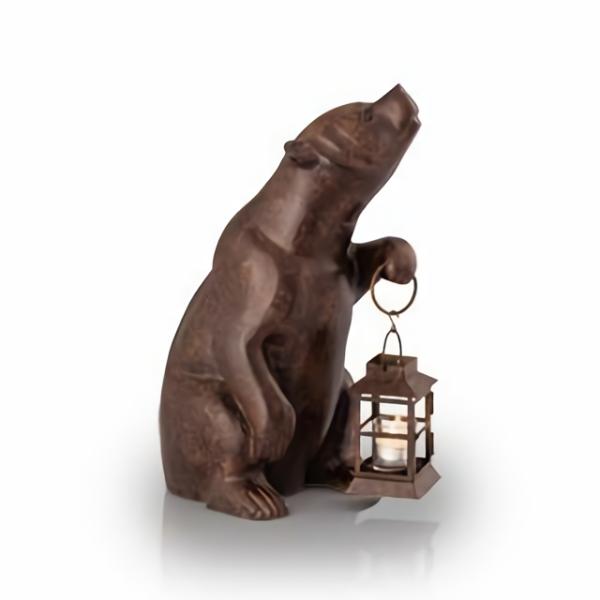 Garden Statues |  Premium Bear W/Candle Lantern Garden Garden Statues