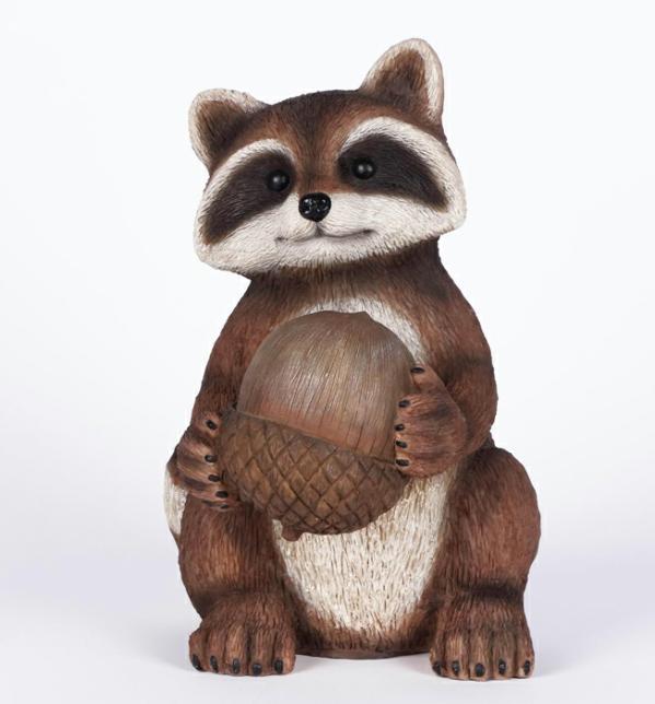 Garden Statues |  Raccoon Holding Acorn Statue Garden Garden Statues