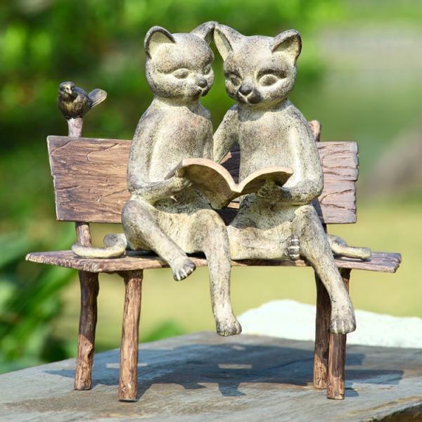 Garden Statues |  Reading Cats Garden Statue Garden Garden Statues