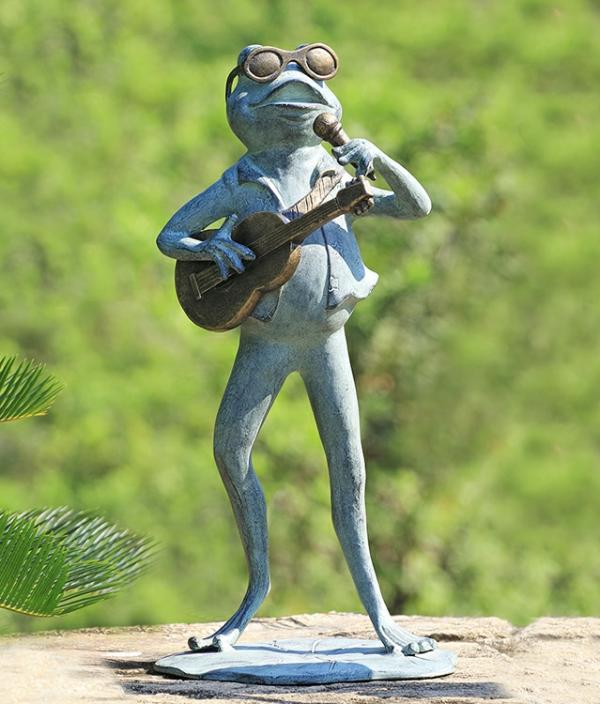 Garden Statues |  Rock Star Frog Garden Sculpture Garden Garden Statues