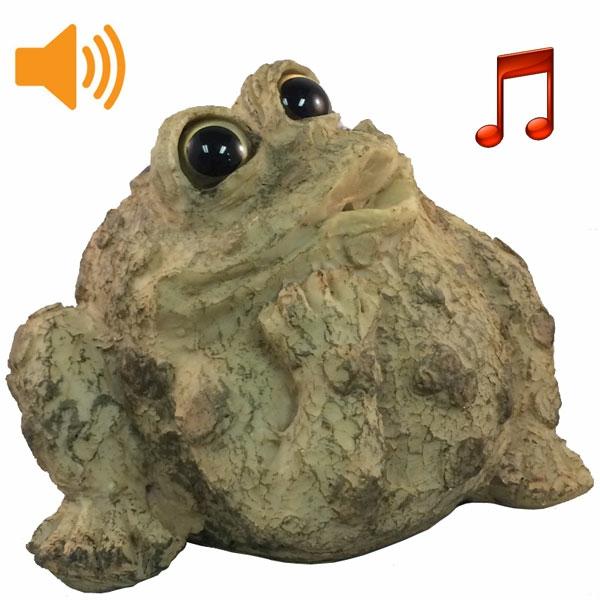 Garden Statues |  Whistling Toad W/Motion Sensor- Light Natural Garden Garden Statues