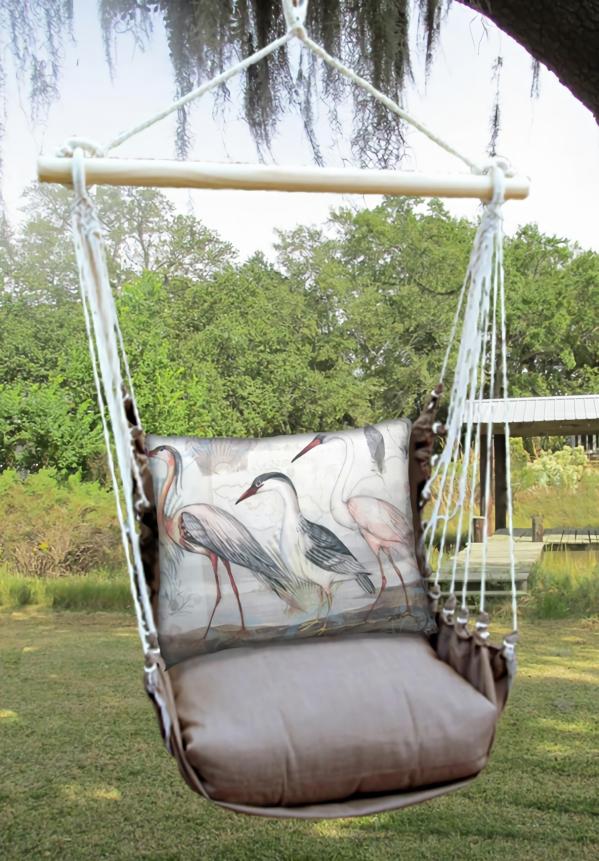 Hammock Chairs |  Chocolate Herons Marching 3 Hammock Chair Swing Set Garden Hammock Chairs