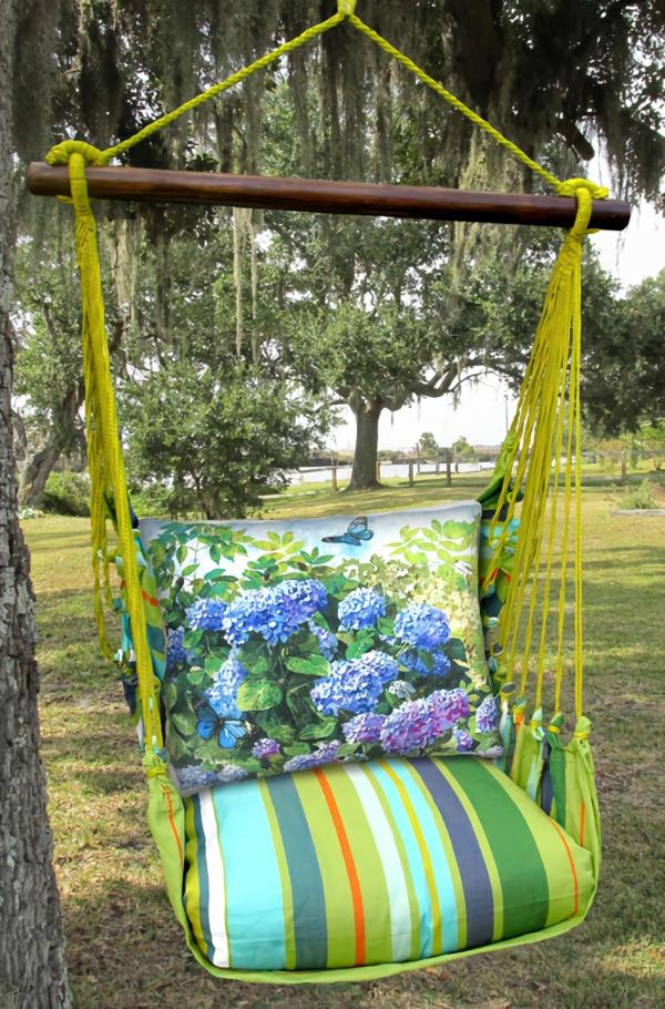 Hammock Chairs |  Citrus Hydrangeas & Butterfly Hammock Chair Swing Set Garden Hammock Chairs