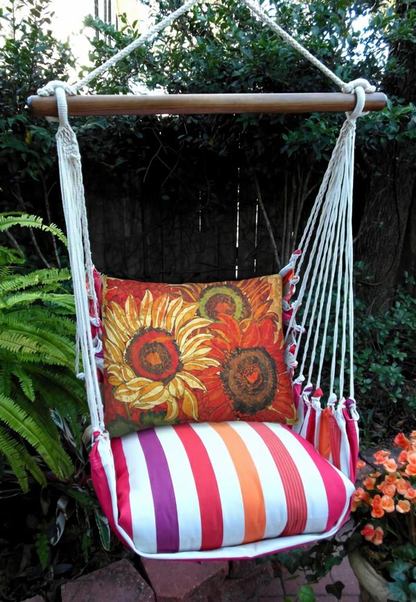 Hammock Chairs |  Cristina Stripe Full Blooom 1 Hammock Chair Swing Set Garden Hammock Chairs