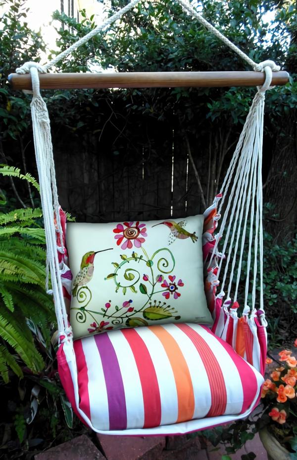 Hammock Chairs |  Cristina Stripe Hummingbird Hammock Chair Swing Set Garden Hammock Chairs