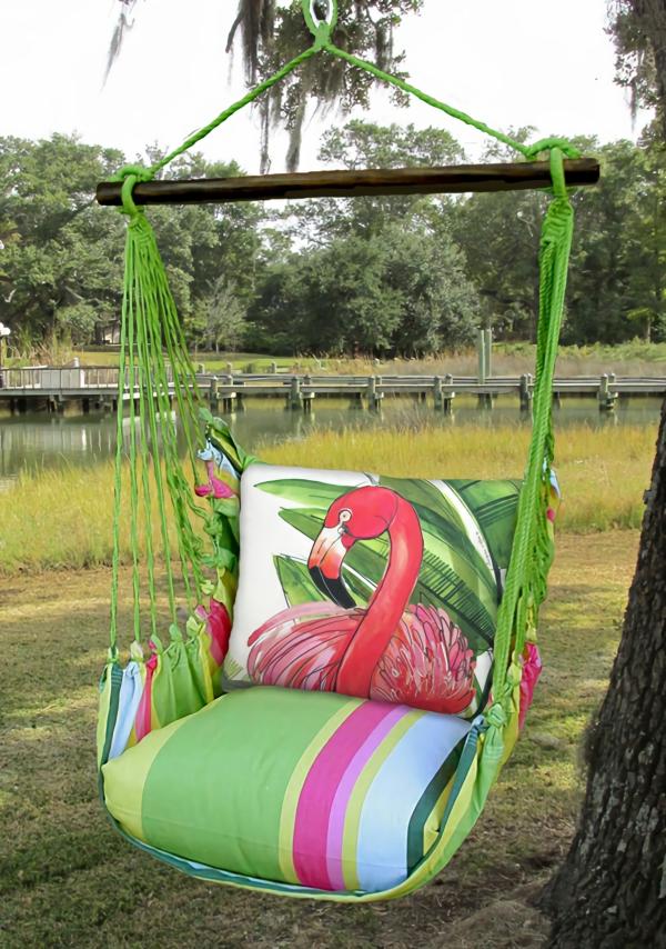 Hammock Chairs |  Fresh Lime Pink Flamingo Hammock Chair Swing Set Garden Hammock Chairs