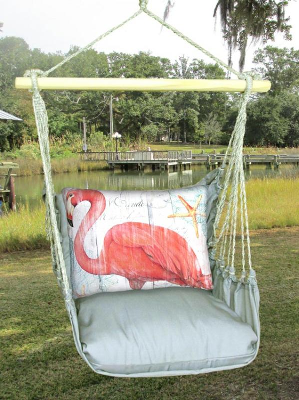 Hammock Chairs |  Gray Flamingo Hammock Chair Swing Set Garden Hammock Chairs