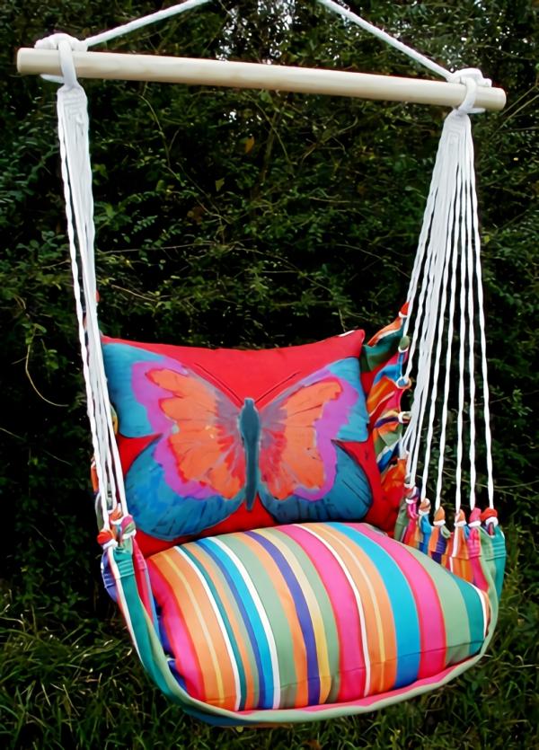 Hammock Chairs |  Le Jardin Red Butterfly Hammock Chair Swing Set Garden Hammock Chairs