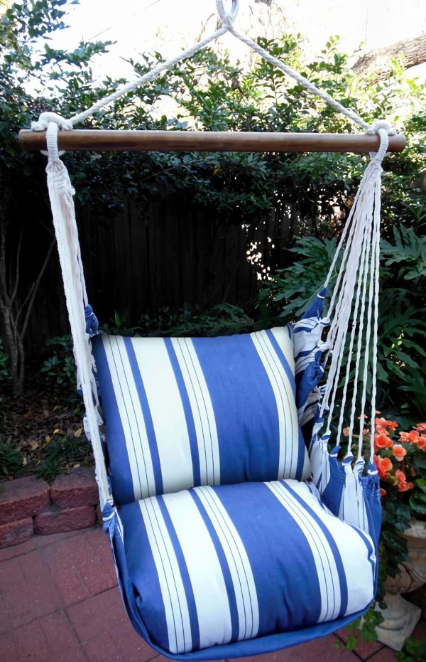 Hammock Chairs |  Marina Stripe Classic Hammock Chair Swing Set Garden Hammock Chairs