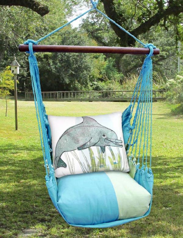 Hammock Chairs |  Meadow Mist Dolphin Hammock Chair Swing Set Garden Hammock Chairs