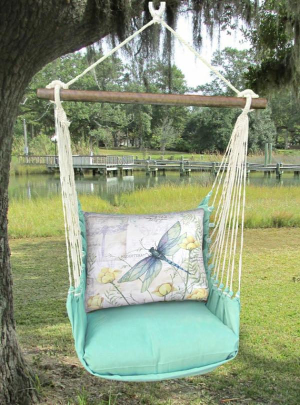 Hammock Chairs |  Seafoam Green Dragonfly Hammock Chair Swing Set Garden Hammock Chairs