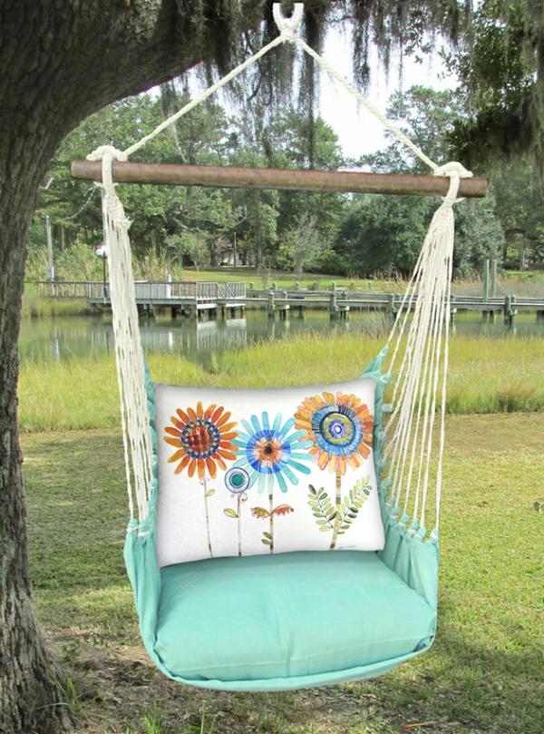 Hammock Chairs |  Seafoam Green Sunflowers Hammock Chair Swing Set Garden Hammock Chairs