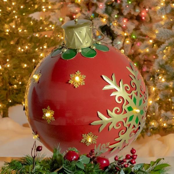 Holiday Decor |  28.27" Oversized Christmas Ornament Decoration With Led Lights Garden Holiday Decor