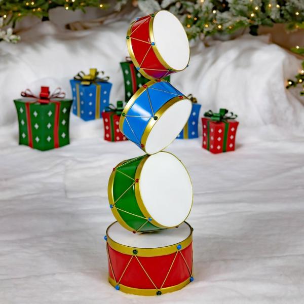 Holiday Decor |  Christmas Drum Tower Decoration Garden Holiday Decor