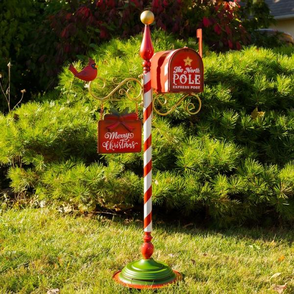 Holiday Decor |  Christmas Mailbox With Red Cardinal Garden Holiday Decor