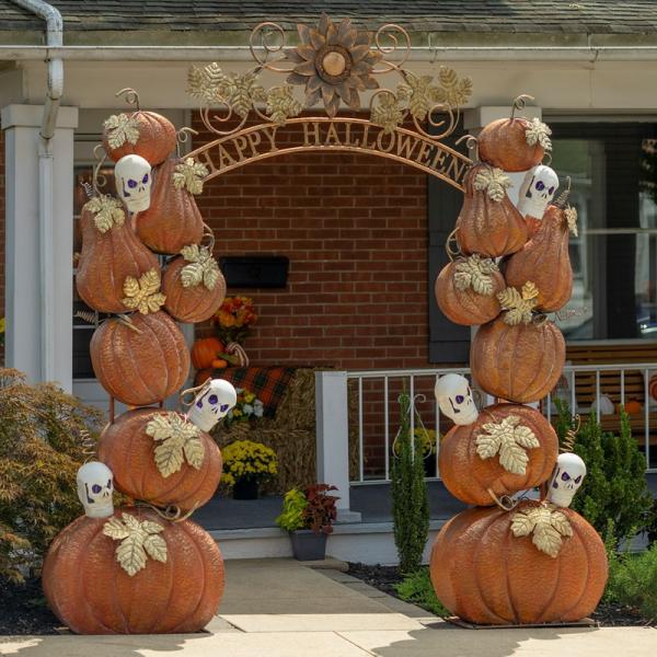 Holiday Decor |  Happy Halloween Iron Arch Garden Holiday Decor