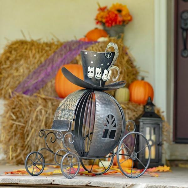 Holiday Decor |  Victorian Halloween Pumpkin Carriage Decor Garden Holiday Decor