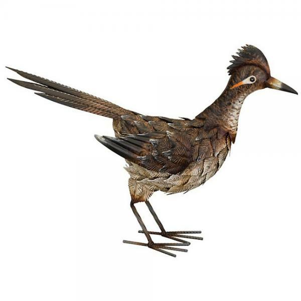 Metal Birds |  15" Roadrunner Standing Statue Garden Metal Birds