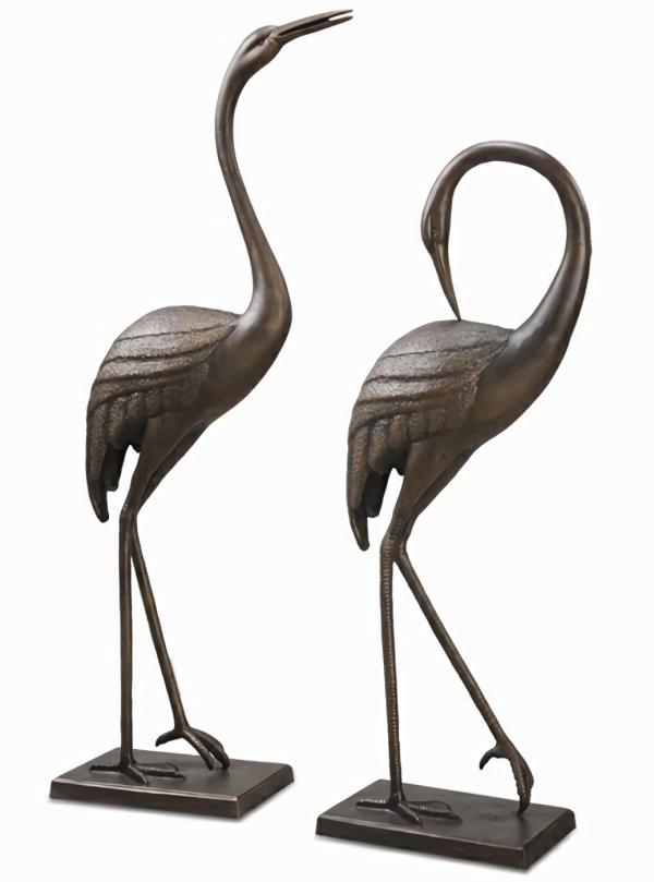 Metal Birds |  Graceful Garden Cranes (Set Of 2) Garden Metal Birds