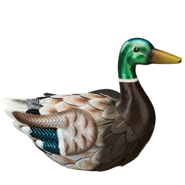 Metal Birds |  Mallard Duck Decor – Sitting Garden Metal Birds