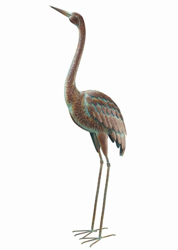 Metal Birds |  Metal Crane Bird – 42" Upright Garden Metal Birds